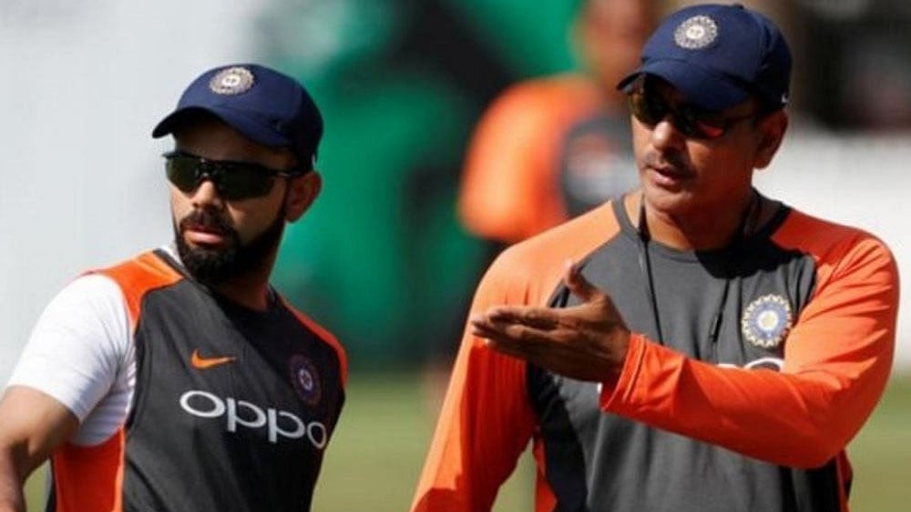 Ravi Shastri with Virat Kohli. - File