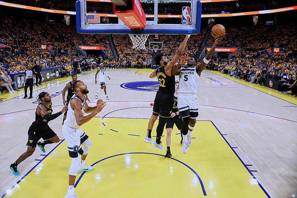 NBA Playoffs Western Conference Semifinals Golden State Warriors vs Timberwolves: Anthony Edwards