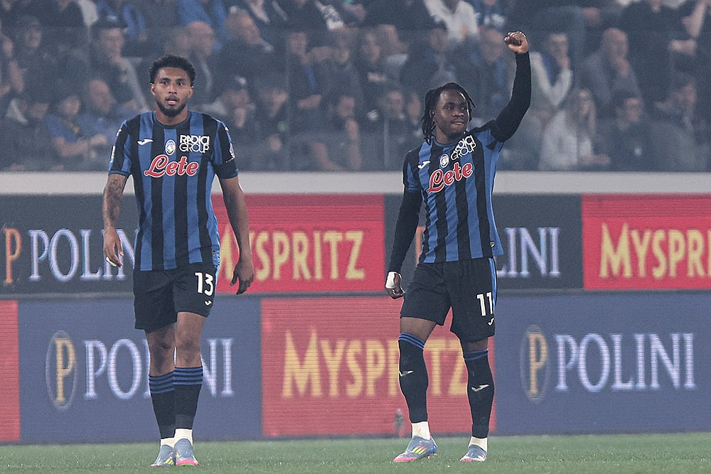 Italian soccer Serie A Atalanta Bergamo vs AS Roma: Ademola Lookman