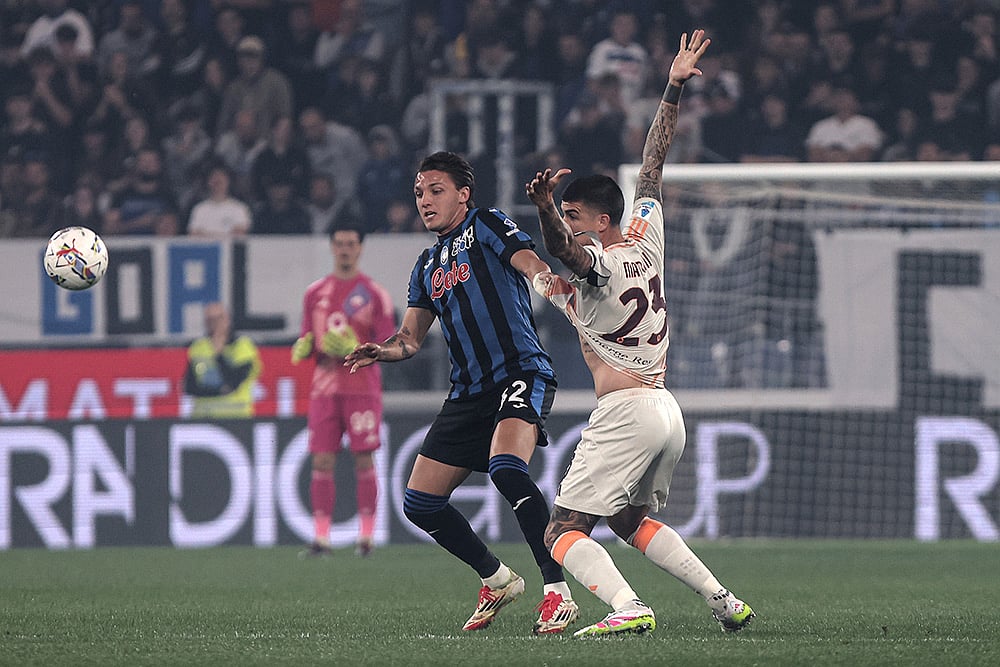 Italian soccer Serie A Atalanta Bergamo vs AS Roma: Mateo Retegui