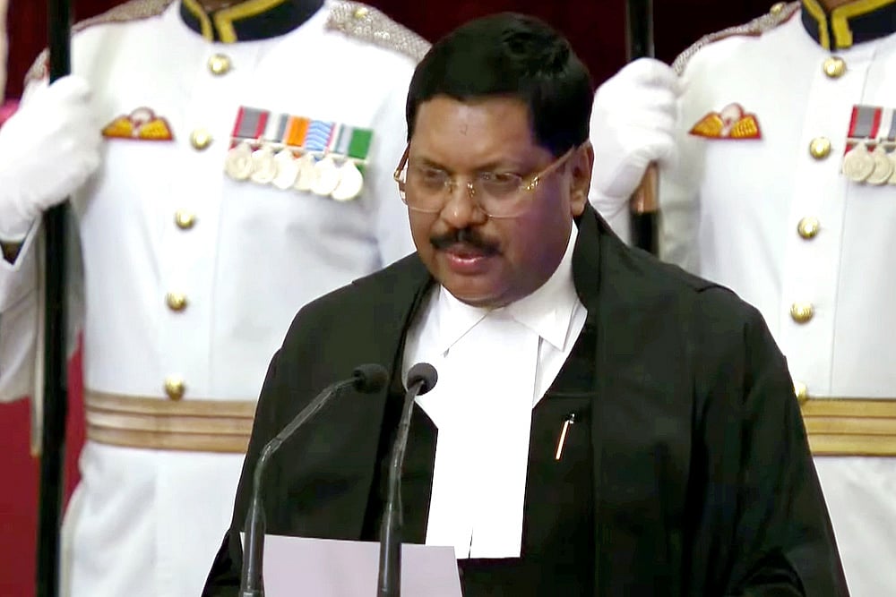 Photo: @PresidentOfIndia/YT via PTI : BR Gavai takes oath as Chief Justice of India