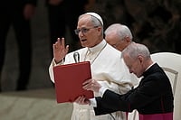 | Photo: AP/Domenico Stinellis : Addressing students at Rome’s Sapienza University, Pope Leo XIV asserted that such policies should not be labeled “defense” but rather as dangerous rearmament.