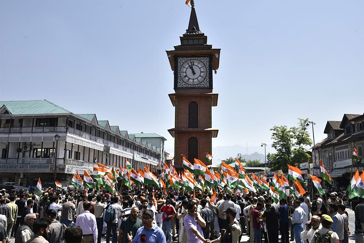 Pahalgam attack aftermath Tiranga rally in Srinagar in support of Operation Sindoor