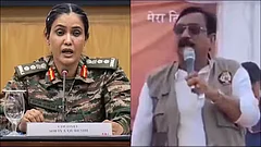 Colonel Sofiya Qureshi (L) and Madhya Pradesh minister Vijay Shah(R) - X/PTI