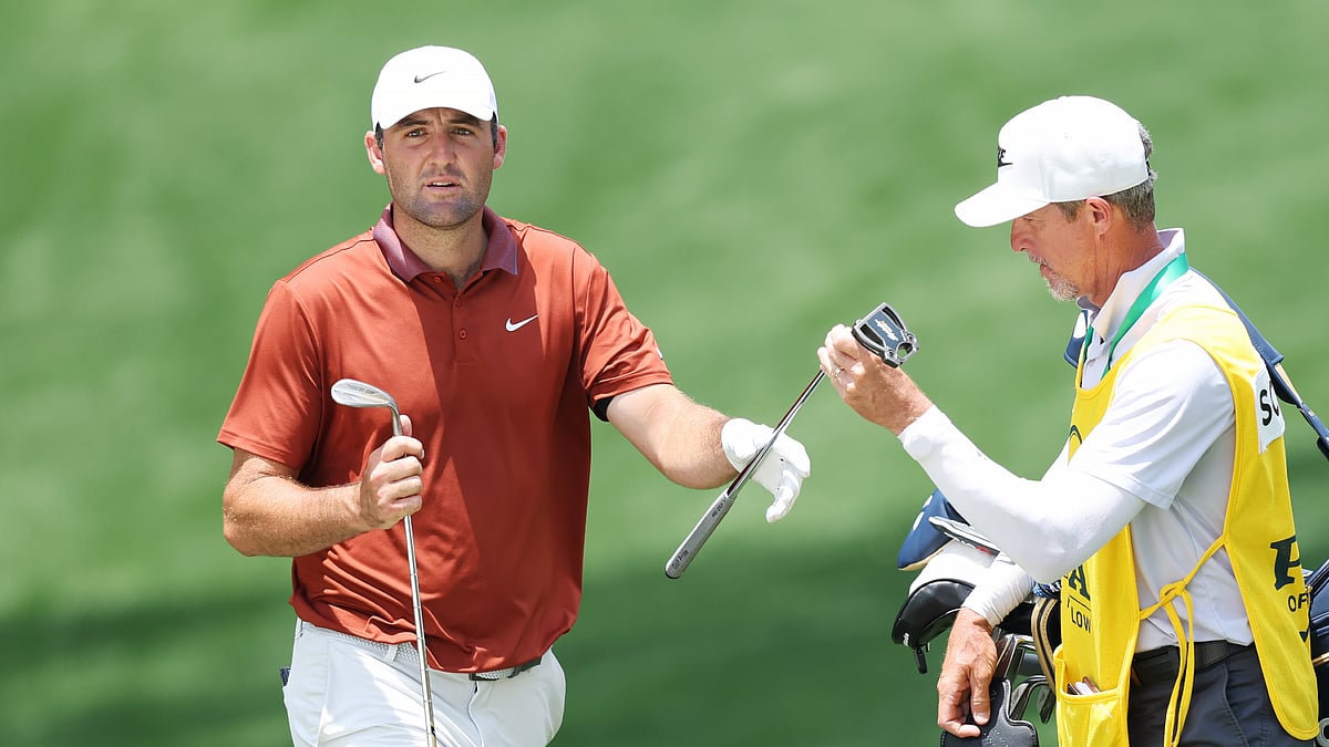 Scottie Scheffler ended day one at the PGA Championship two under par. - null