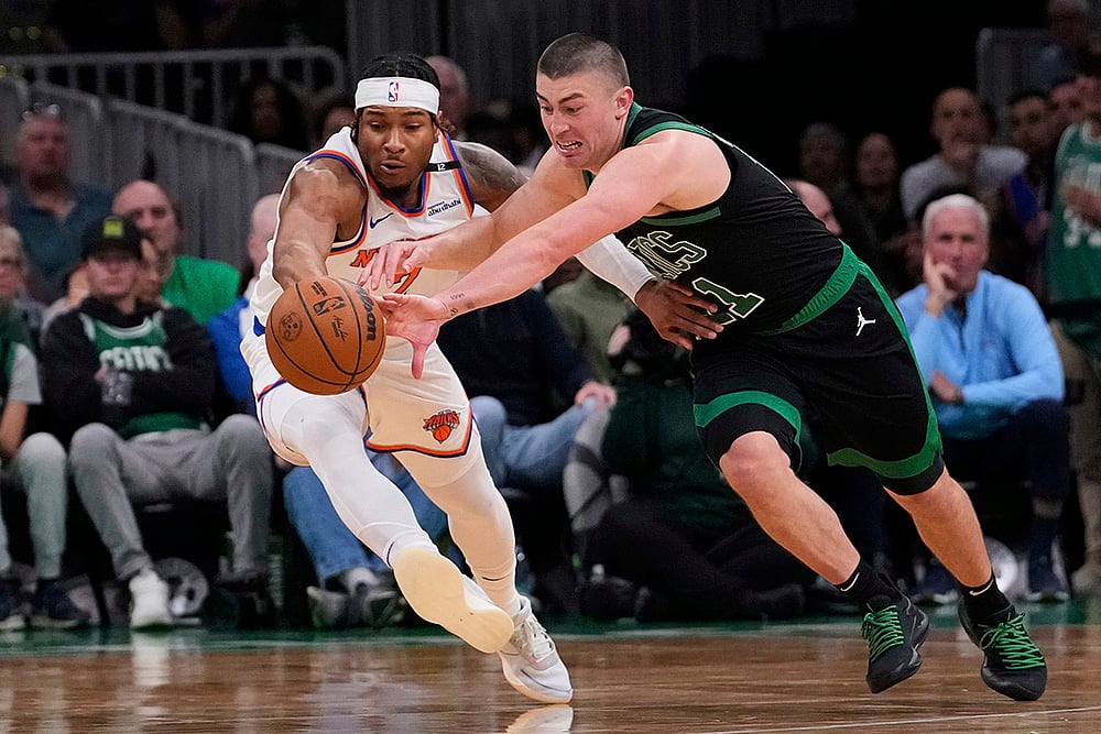 NBA basketball second-round playoff Boston Celtics vs New York Knicks: Miles McBride