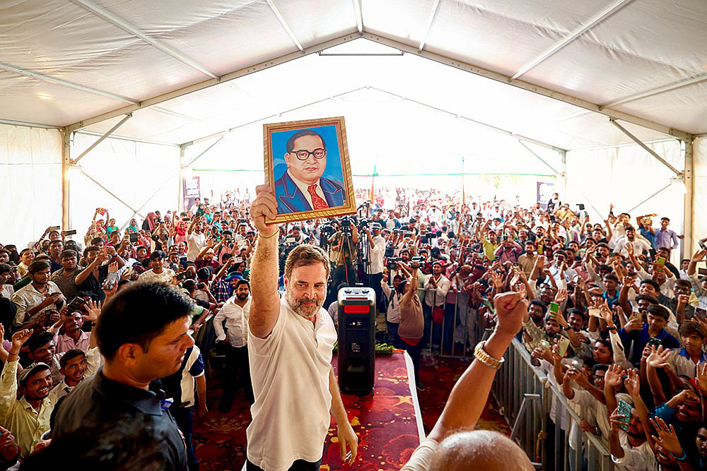 | Photo: AICC via PTI : Rahul Gandhi in Darbhanga