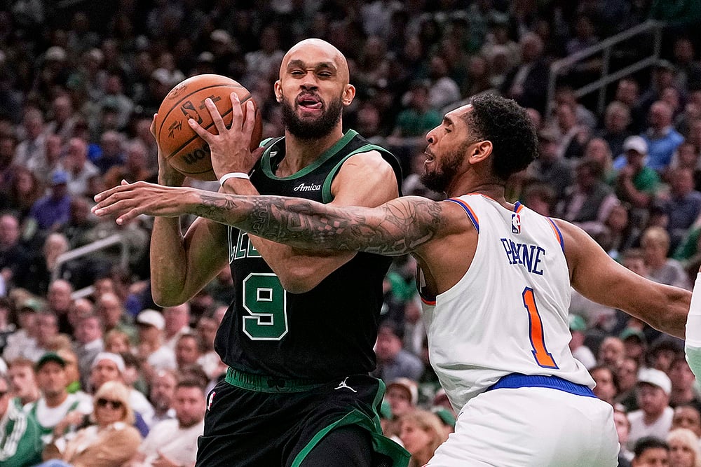 NBA basketball second-round playoff Boston Celtics vs New York Knicks: Derrick White