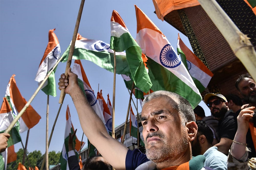 Pahalgam attack aftermath Tiranga rally in Srinagar in support of Operation Sindoor