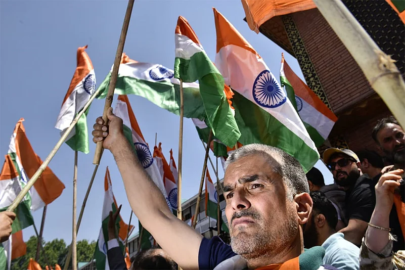 Pahalgam attack aftermath Tiranga rally in Srinagar in support of Operation Sindoor