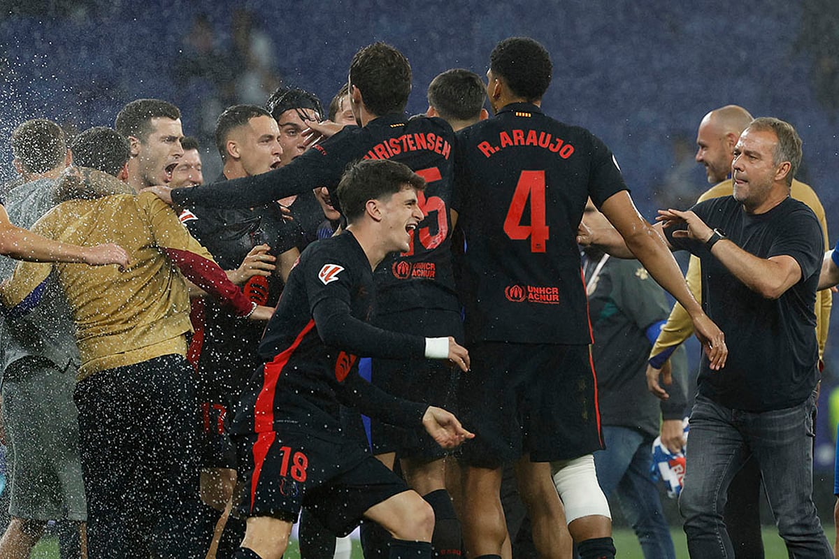 Spanish La Liga soccer Espanyol and Barcelona pics