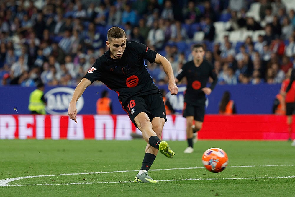 Spanish La Liga soccer Espanyol and Barcelona: Fermin Lopez