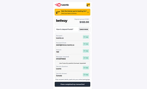 Loonio For Gambling Deposits