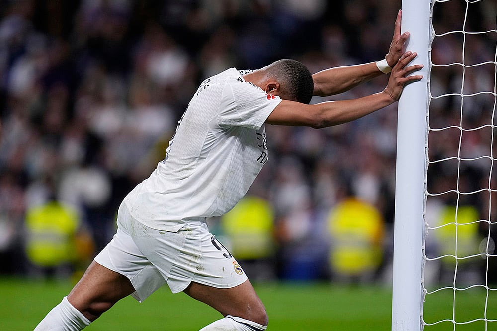 Spanish La Liga soccer Real Madrid and Mallorca: Kylian Mbappe