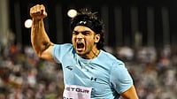 X | World Athletics  : Neeraj Chopra at the Doha Diamond League. 