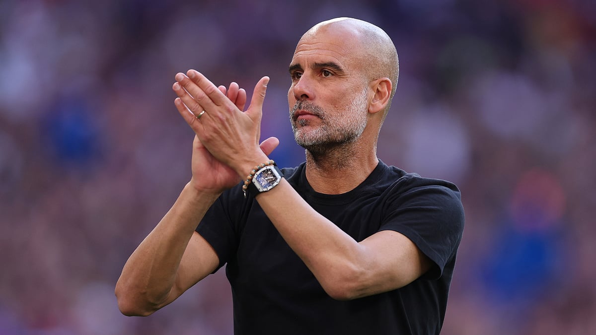 Pep Guardiola during the FA Cup final