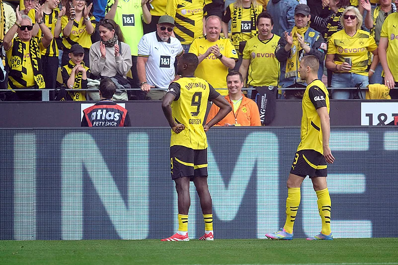 Germany Soccer Bundesliga Borussia Dortmund vs Holstein Kiel: Serhou Guirassy