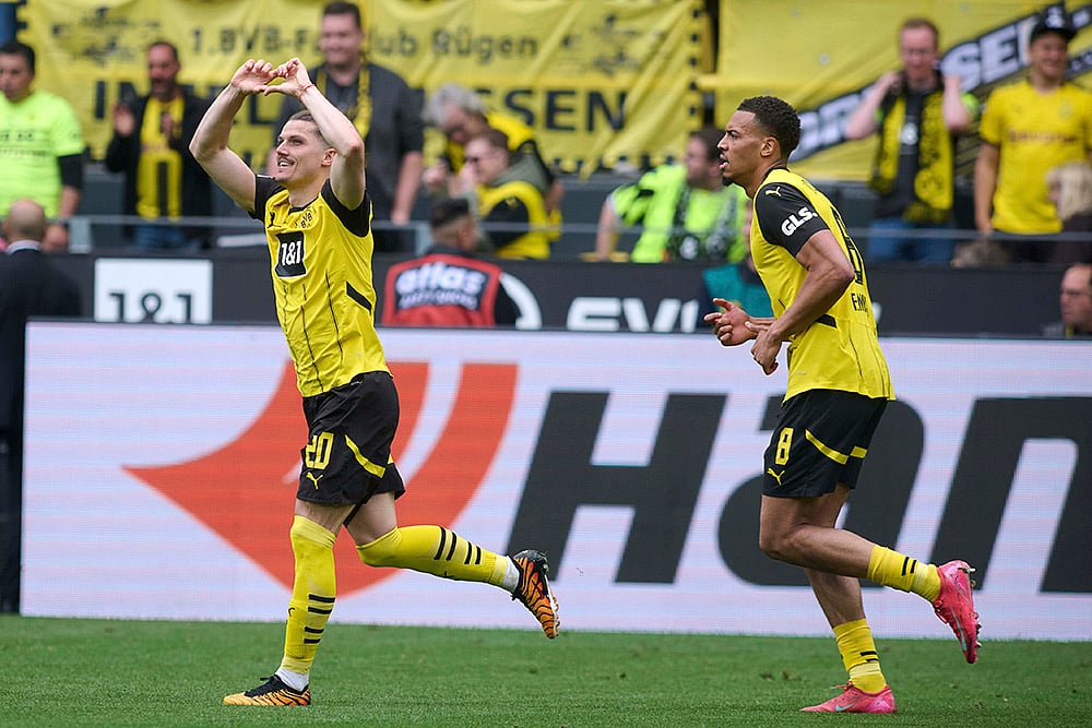 Germany Soccer Bundesliga Borussia Dortmund vs Holstein Kiel: Marcel Sabitzer