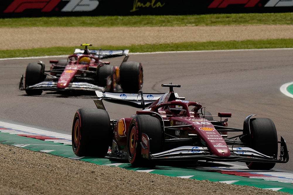 Italian Emilia Romagna Formula One Grand Prix auto racing: Charles Leclerc