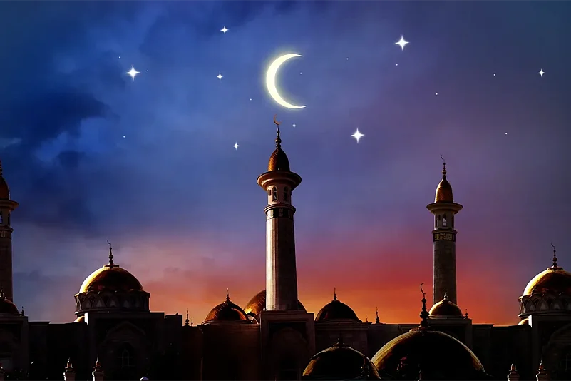 Night View Of Masjid