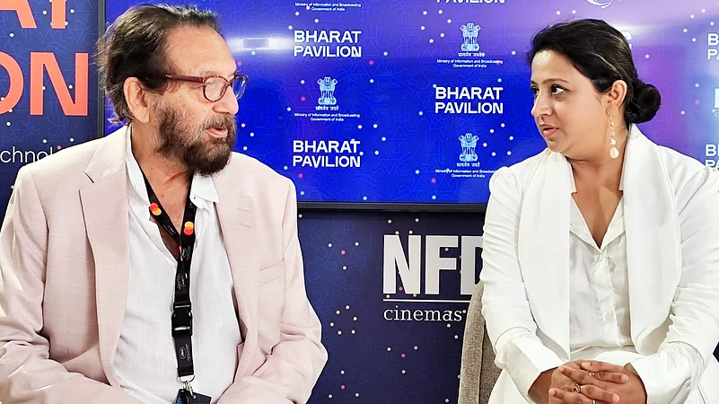 Shekhar Kapur and Indira Dhar at Cannes 2025