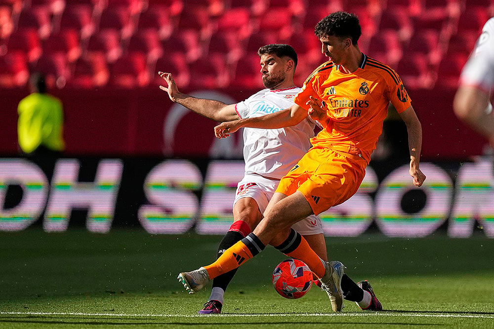Spanish La Liga soccer match Sevilla vs Real Madrid: Alvaro Garcia-Pascual