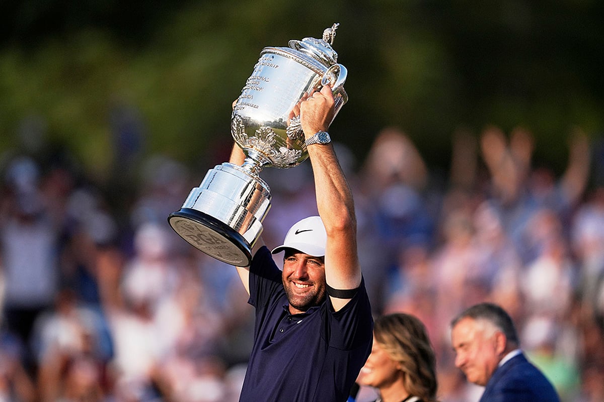 PGA Championship golf tournament photos: Scottie Scheffler
