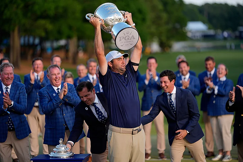 PGA Championship golf tournament photos: Scottie Scheffler