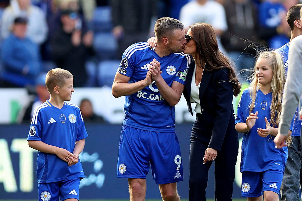 English Premier League 2024-25 Leicester City vs Ipswich Town:  Jamie Vardy