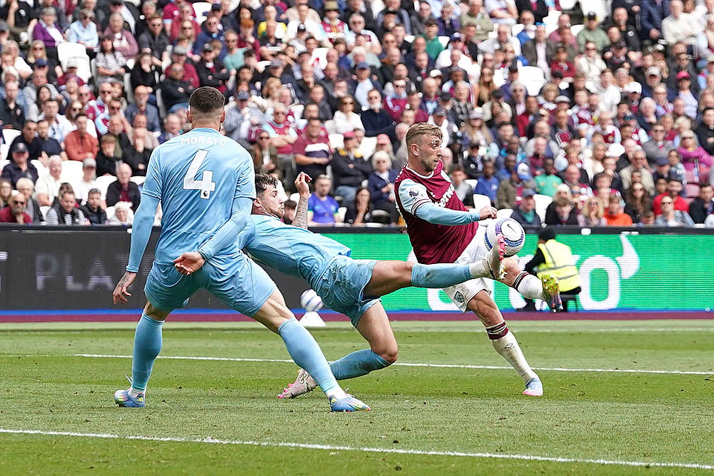 English Premier League 2024-25 Nottingham Forest vs West Ham:  Jarrod Bowen