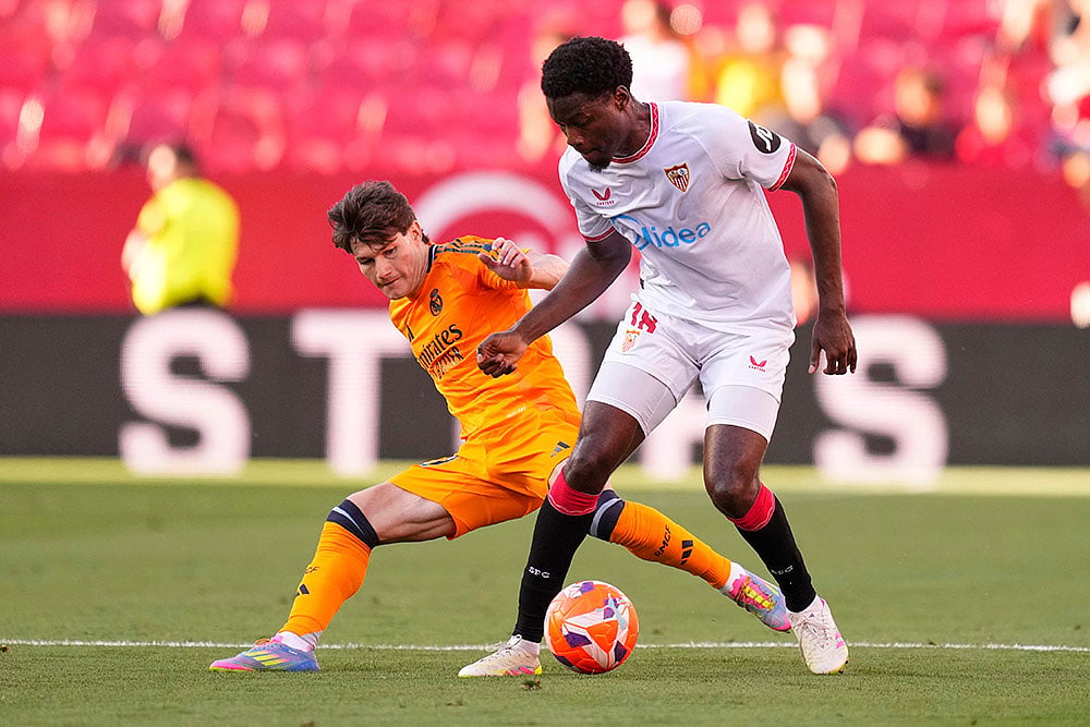 Spanish La Liga soccer match Sevilla vs Real Madrid: Fran Garcia
