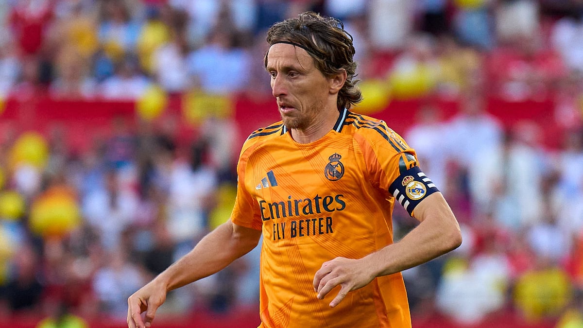 Luka Modric in action on Sunday.