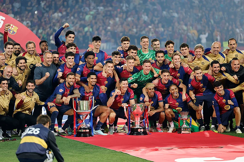 Spanish La Liga soccer match Barcelona Vs Villarreal pics