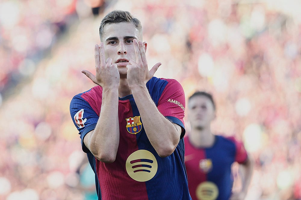 Spanish La Liga soccer match Barcelona Vs Villarreal: Fermin Lopez