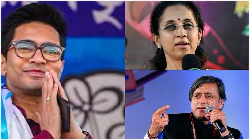 Congress MP Shashi Tharoor, TMC MP Abhishek Banerjee, NCP leader Supriya Sule