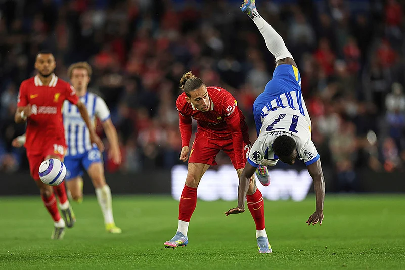 Britain Soccer Premier League EPL 2024-25 Brighton vs Liverpool: Yankuba Minteh