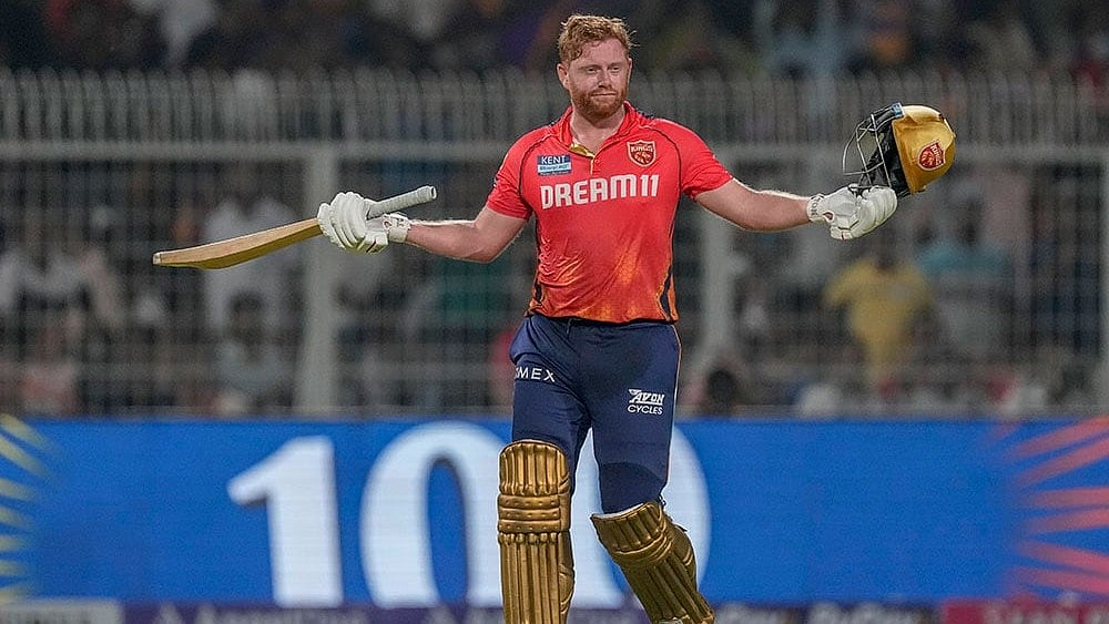 Photo: AP/Bikas Das :  Jonny Bairstow had donned the PBKS colours last season.