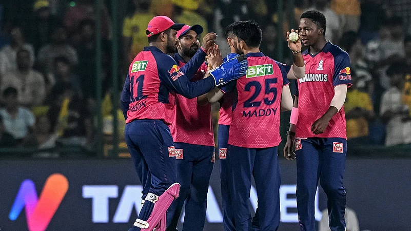Rajasthan Royals celebrate victory