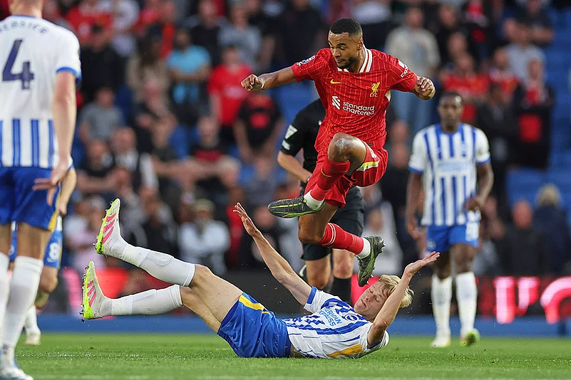 Britain Soccer Premier League EPL 2024-25 Brighton vs Liverpool: Cody Gakpo