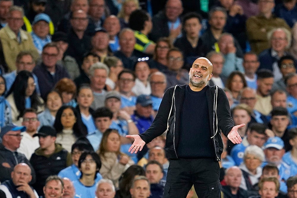Premier League Soccer Manchester City vs Bournemouth: Pep Guardiola