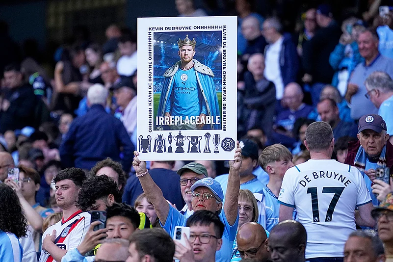 Premier League Soccer Manchester City vs Bournemouth: Kevin De Bruyne banner