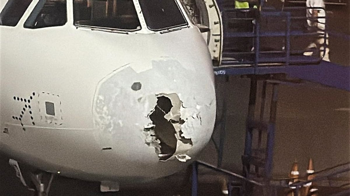 Flight Mode Studio IndiGo Flight Lands Safely, Nose Damage Found During Post-Landing Check ...
