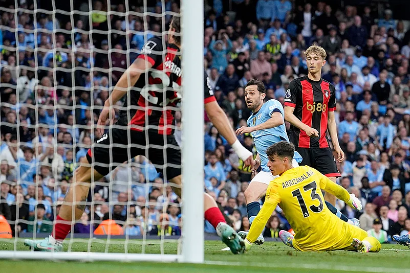 Premier League Soccer Manchester City vs Bournemouth: Bernardo Silva