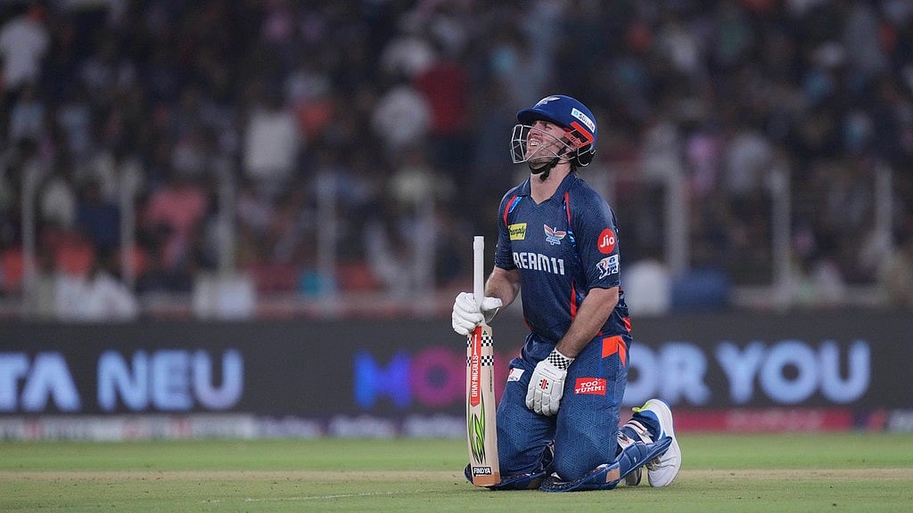 Lucknow Super Giants Mitchell Marsh in action.