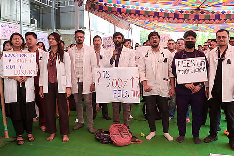 Resident doctors protest in Imphal