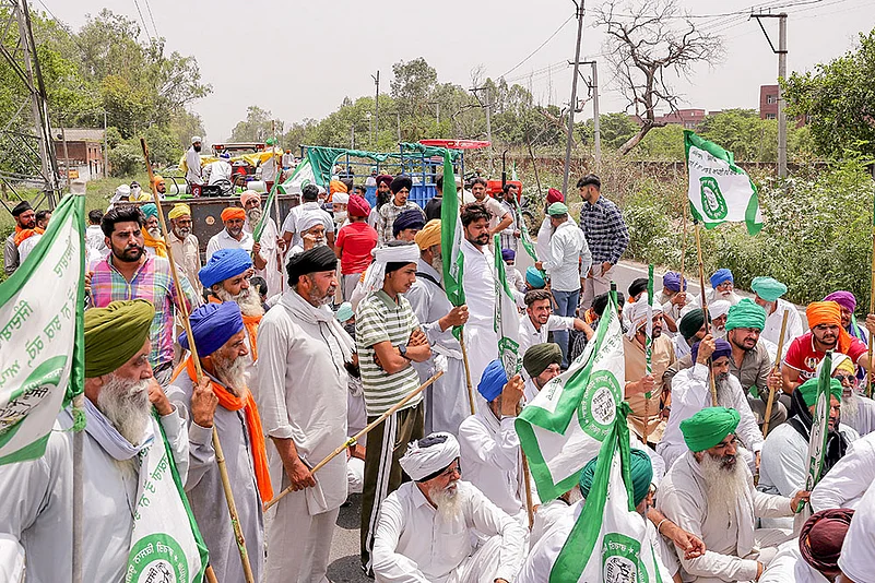 Farmers protest in Amritsar