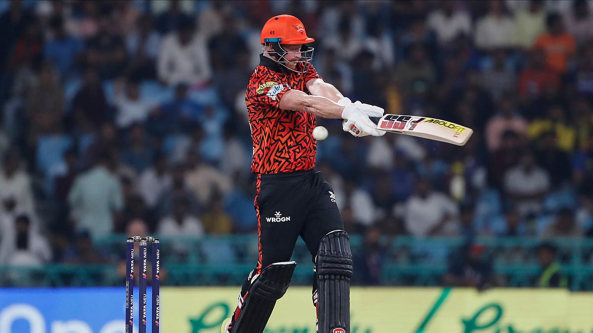 Sunrisers Hyderabads Heinrich Klaasen bats during the IPL 2025. AP