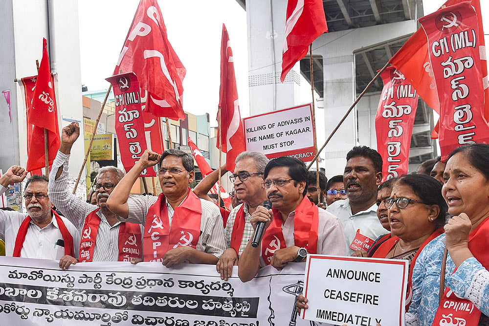 Left parties protest