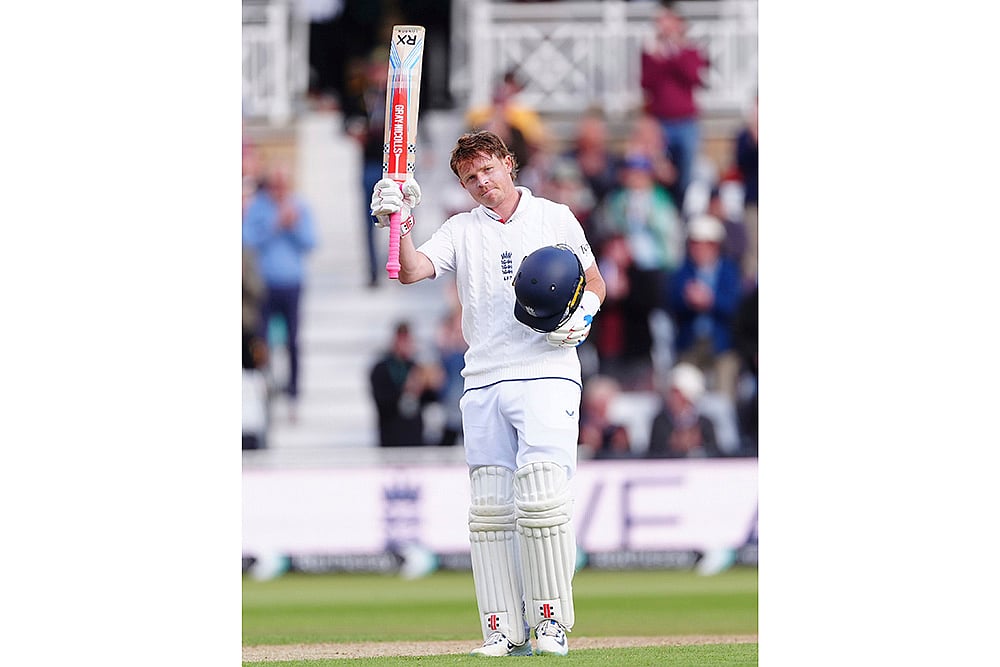 England Vs Zimbabwe 1st Test Cricket at Trent Bridge in Nottingham: Ollie Pope