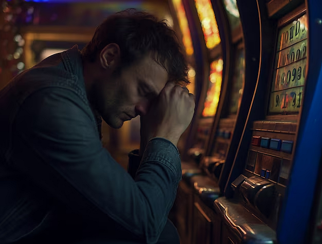 A man is in stress